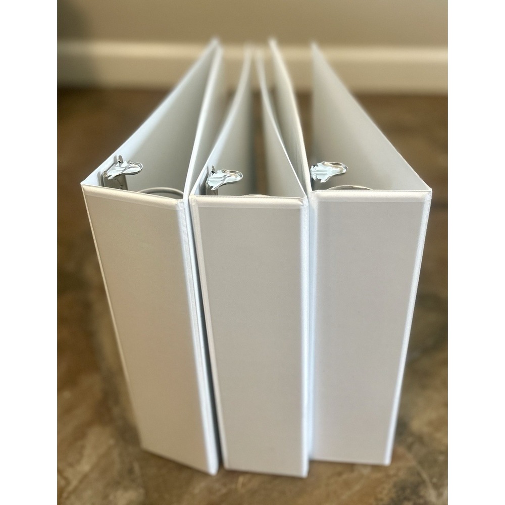 3 Inch White Office Max Binders Lot Of 3